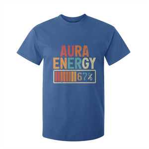 Funny Aura Energy At 67 T Shirt For Kid Six Seven Meme Gen Alpha Slang TS11 Royal Blue Print Your Wear