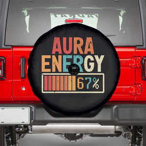 Funny Aura Energy At 67 Spare Tire Cover Six Seven Meme Gen Alpha Slang TS11 Black Print Your Wear