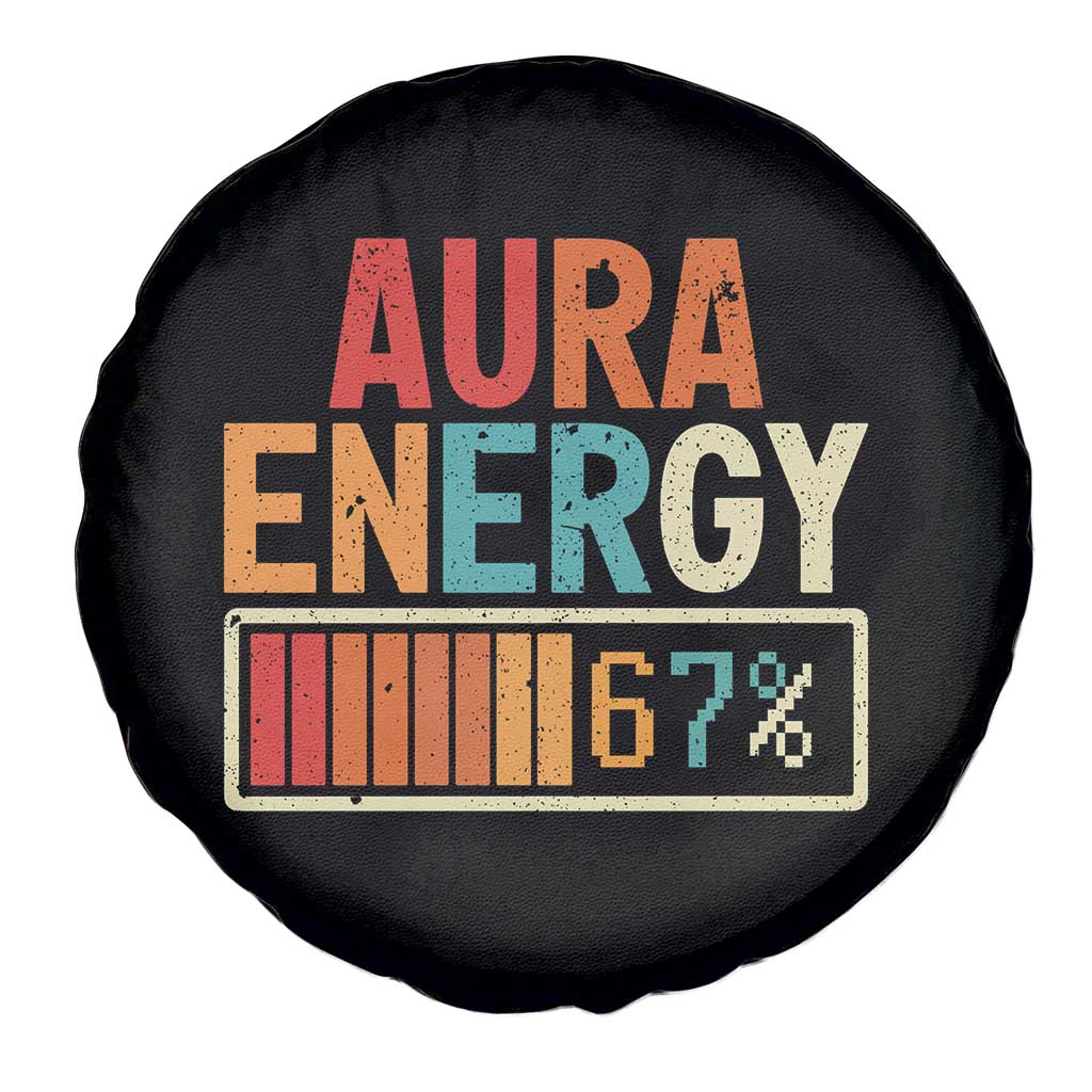 Funny Aura Energy At 67 Spare Tire Cover Six Seven Meme Gen Alpha Slang TS11 Print Your Wear