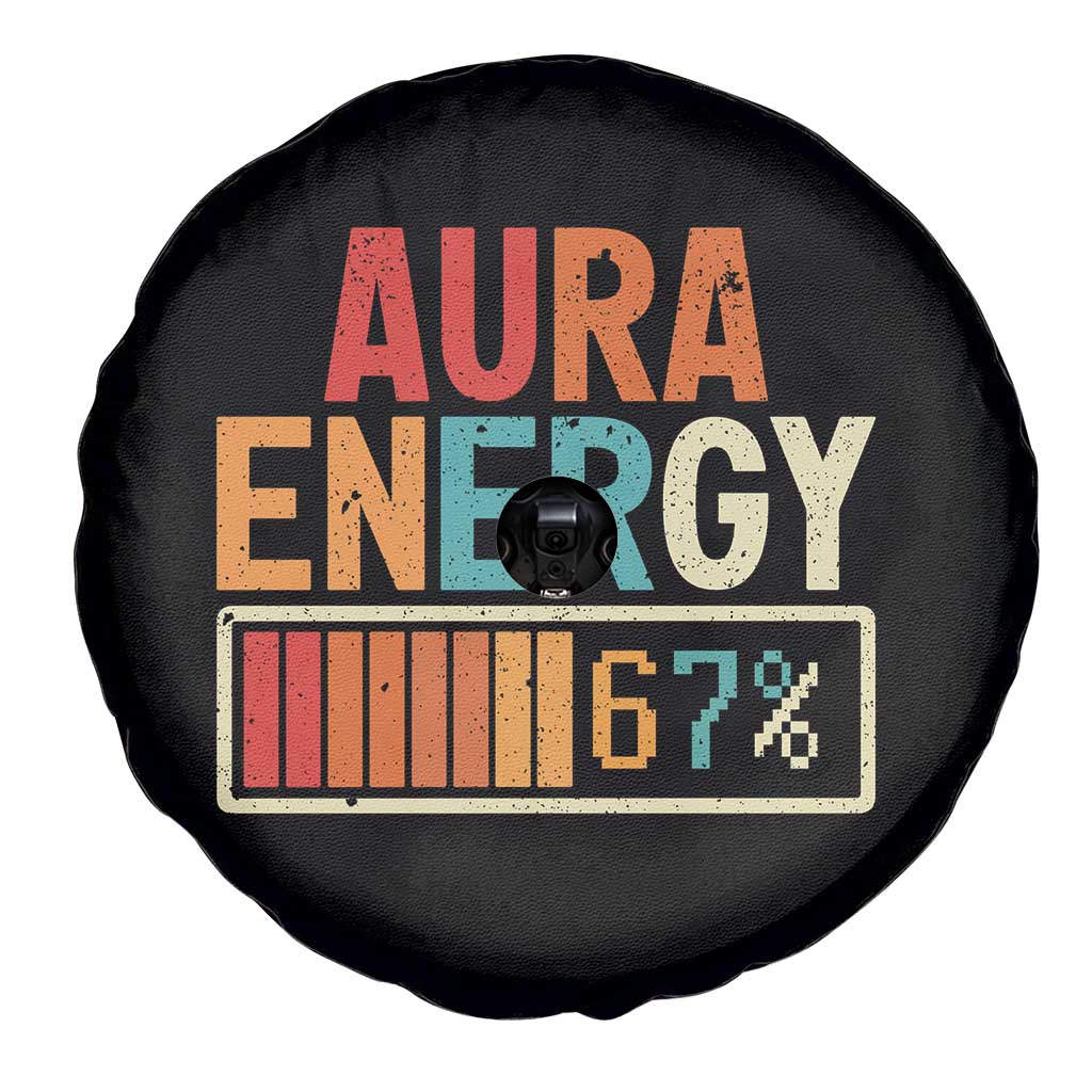 Funny Aura Energy At 67 Spare Tire Cover Six Seven Meme Gen Alpha Slang TS11 Print Your Wear