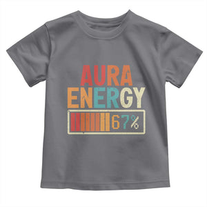 Funny Aura Energy At 67 Toddler T Shirt Six Seven Meme Gen Alpha Slang TS11 Charcoal Print Your Wear