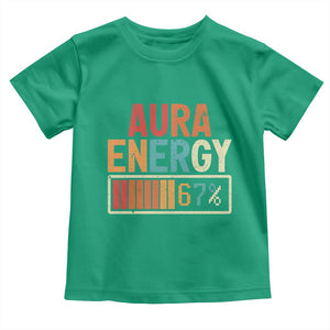Funny Aura Energy At 67 Toddler T Shirt Six Seven Meme Gen Alpha Slang TS11 Irish Green Print Your Wear