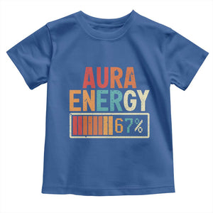 Funny Aura Energy At 67 Toddler T Shirt Six Seven Meme Gen Alpha Slang TS11 Royal Blue Print Your Wear