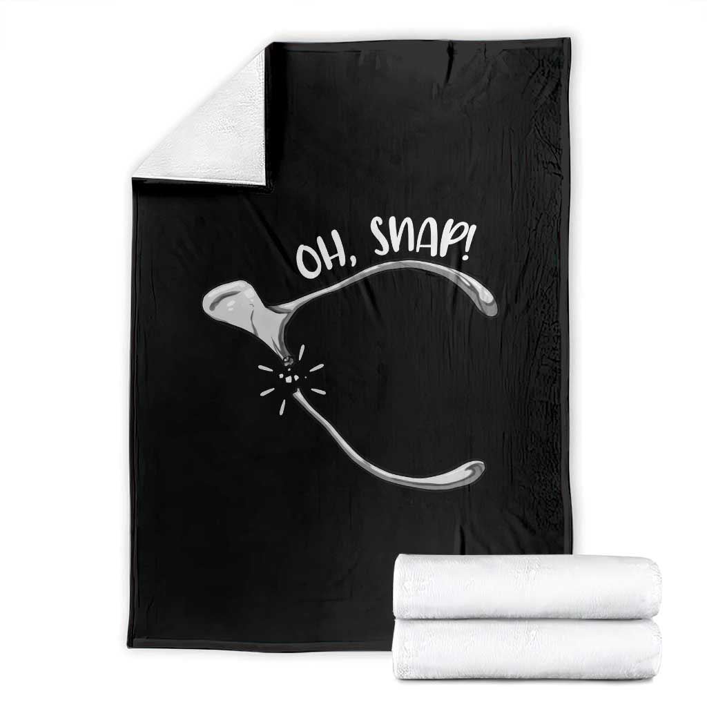 Funny Thanksgiving Oh Snap Throw Blanket Turkey Wishbone TS11 Black Print Your Wear