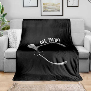 Funny Thanksgiving Oh Snap Throw Blanket Turkey Wishbone TS11 Print Your Wear