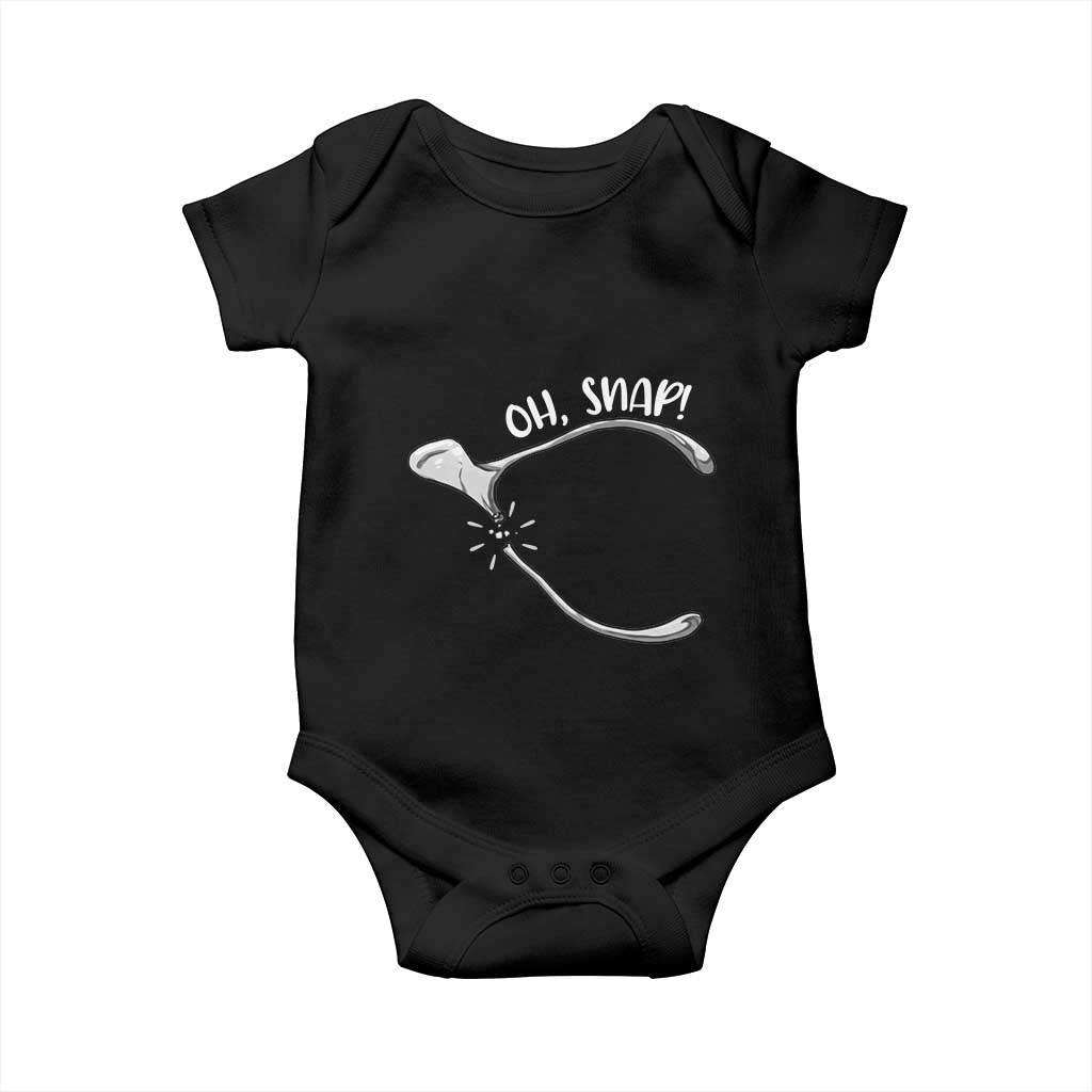 Funny Thanksgiving Oh Snap Baby Onesie Turkey Wishbone TS11 Black Print Your Wear
