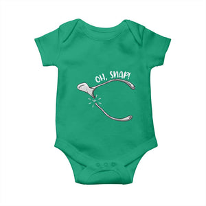Funny Thanksgiving Oh Snap Baby Onesie Turkey Wishbone TS11 Irish Green Print Your Wear