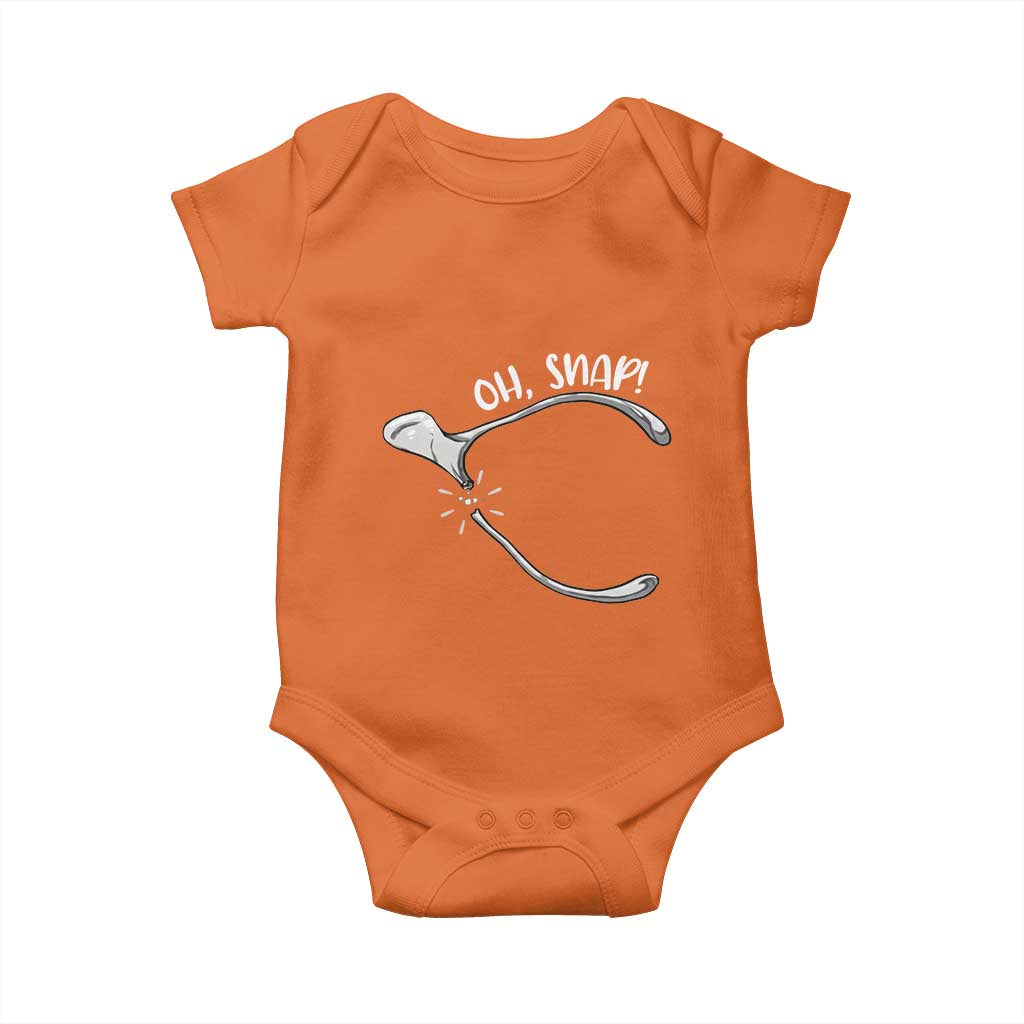 Funny Thanksgiving Oh Snap Baby Onesie Turkey Wishbone TS11 Orange Print Your Wear