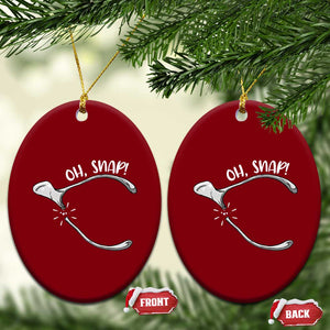 Funny Thanksgiving Oh Snap Ceramic Ornament Turkey Wishbone TS11 Print Your Wear