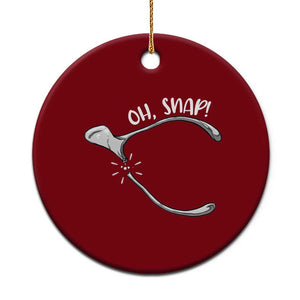 Funny Thanksgiving Oh Snap Ceramic Ornament Turkey Wishbone TS11 1pc Red Print Your Wear