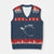 Funny Thanksgiving Oh Snap V-Neck Knit Sweater Vest Turkey Wishbone TS11 Navy Red Print Your Wear