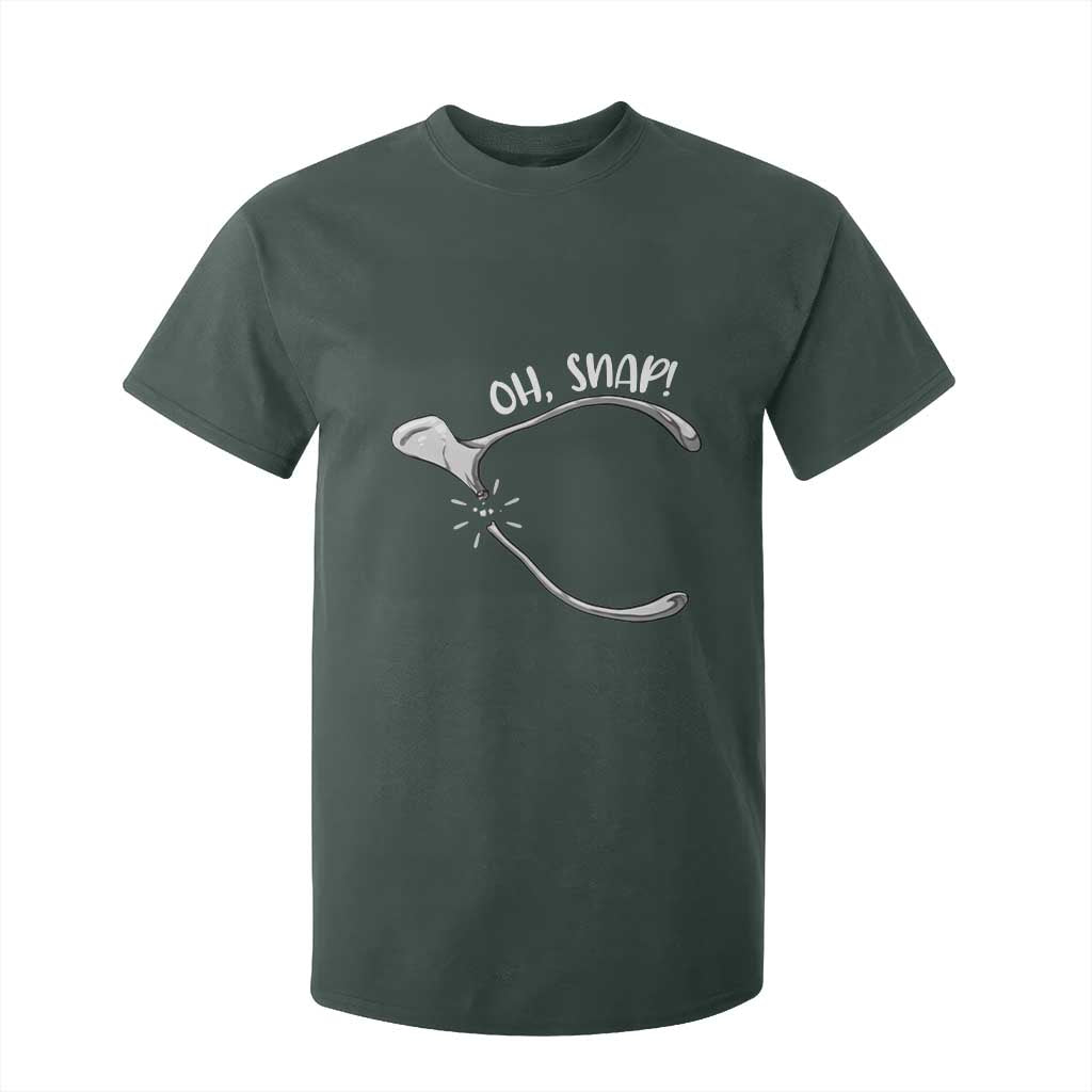 Funny Thanksgiving Oh Snap T Shirt For Kid Turkey Wishbone TS11 Dark Forest Green Print Your Wear