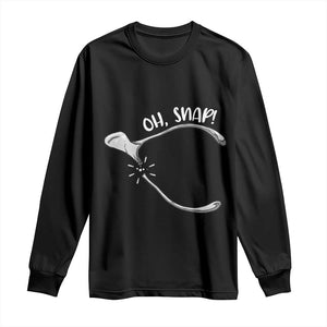 Funny Thanksgiving Oh Snap Long Sleeve Shirt Turkey Wishbone TS11 Black Print Your Wear