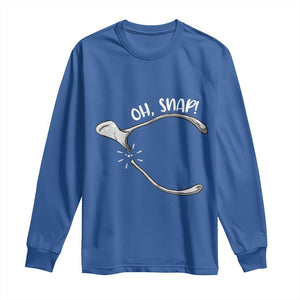 Funny Thanksgiving Oh Snap Long Sleeve Shirt Turkey Wishbone TS11 Royal Blue Print Your Wear