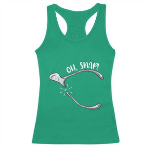 Funny Thanksgiving Oh Snap Racerback Tank Top Turkey Wishbone TS11 Irish Green Print Your Wear