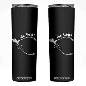 Funny Thanksgiving Oh Snap Skinny Tumbler Turkey Wishbone TS11 Black Print Your Wear