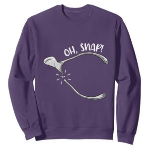 Funny Thanksgiving Oh Snap Sweatshirt Turkey Wishbone TS11 Purple Print Your Wear