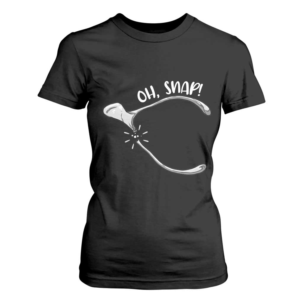 Funny Thanksgiving Oh Snap T Shirt For Women Turkey Wishbone TS11 Black Print Your Wear