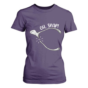 Funny Thanksgiving Oh Snap T Shirt For Women Turkey Wishbone TS11 Purple Print Your Wear