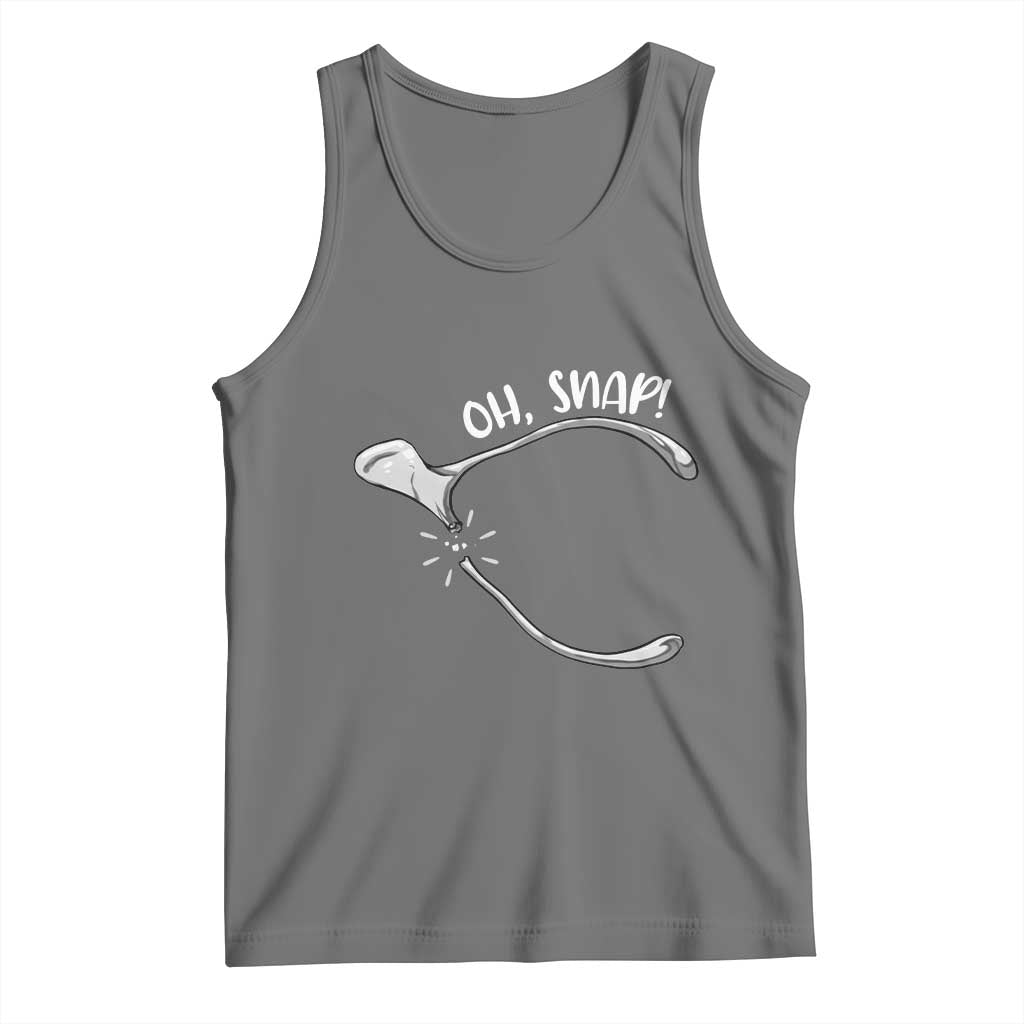 Funny Thanksgiving Oh Snap Tank Top Turkey Wishbone TS11 Black Heather Print Your Wear