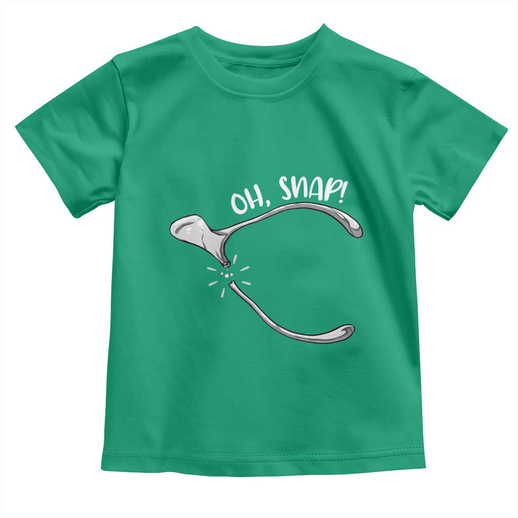 Funny Thanksgiving Oh Snap Toddler T Shirt Turkey Wishbone TS11 Irish Green Print Your Wear