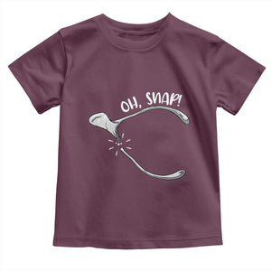 Funny Thanksgiving Oh Snap Toddler T Shirt Turkey Wishbone TS11 Maroon Print Your Wear