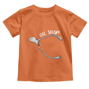 Funny Thanksgiving Oh Snap Toddler T Shirt Turkey Wishbone TS11 Orange Print Your Wear