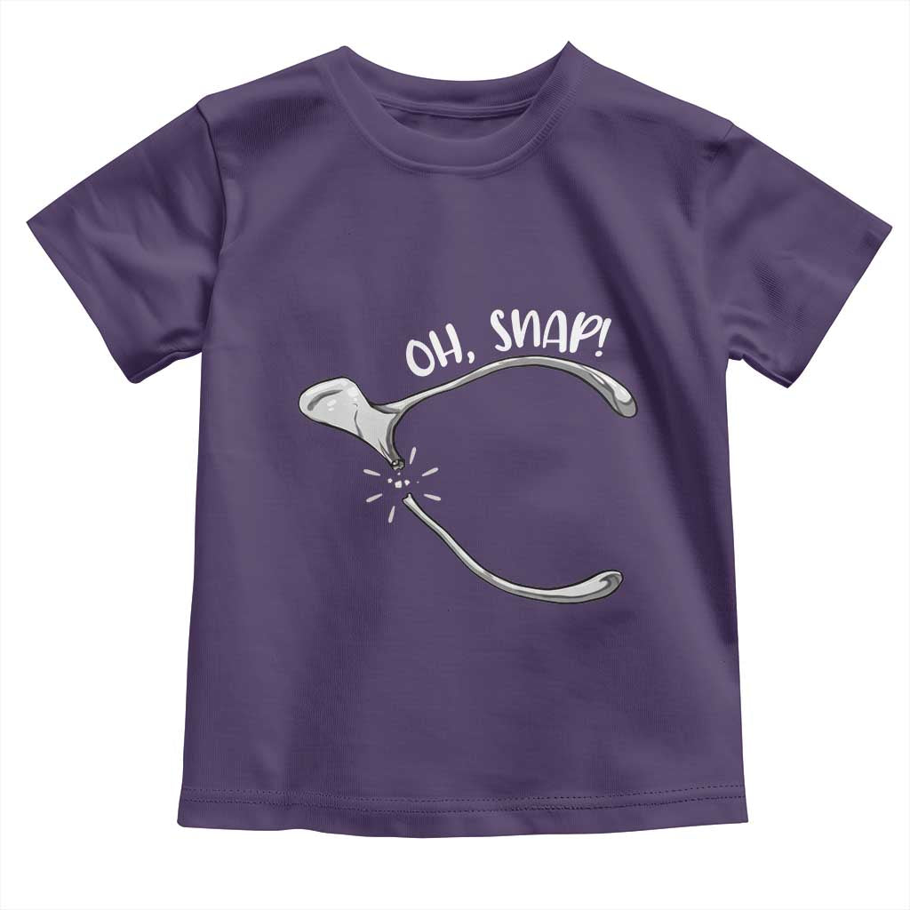 Funny Thanksgiving Oh Snap Toddler T Shirt Turkey Wishbone TS11 Purple Print Your Wear