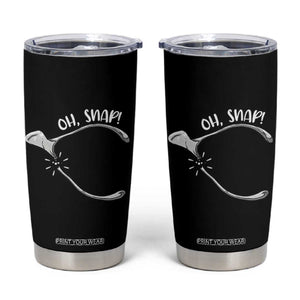 Funny Thanksgiving Oh Snap Tumbler Cup Turkey Wishbone TS11 Black Print Your Wear