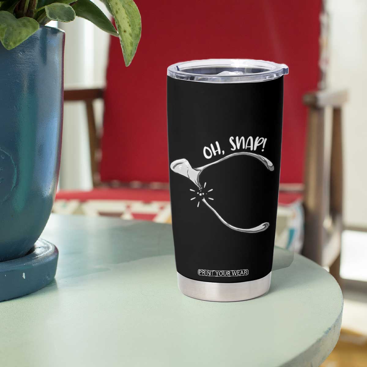 Funny Thanksgiving Oh Snap Tumbler Cup Turkey Wishbone TS11 Print Your Wear