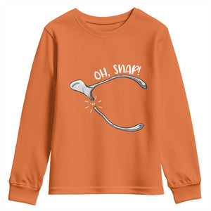Funny Thanksgiving Oh Snap Youth Sweatshirt Turkey Wishbone TS11 Orange Print Your Wear