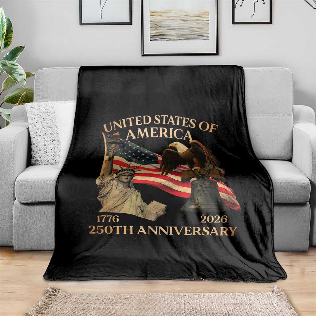 America's 250th Anniversary Throw Blanket United States Of America 250th Independence Day Freedom TS11 Print Your Wear