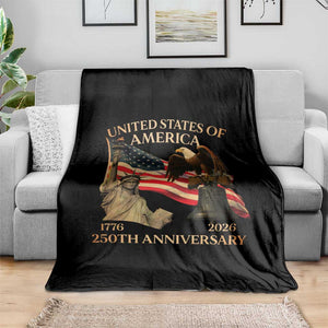 America's 250th Anniversary Throw Blanket United States Of America 250th Independence Day Freedom TS11 Print Your Wear
