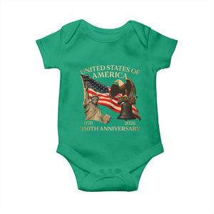 America's 250th Anniversary Baby Onesie United States Of America 250th Independence Day Freedom TS11 Irish Green Print Your Wear