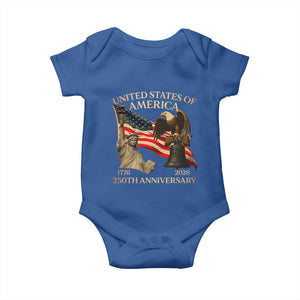 America's 250th Anniversary Baby Onesie United States Of America 250th Independence Day Freedom TS11 Royal Blue Print Your Wear