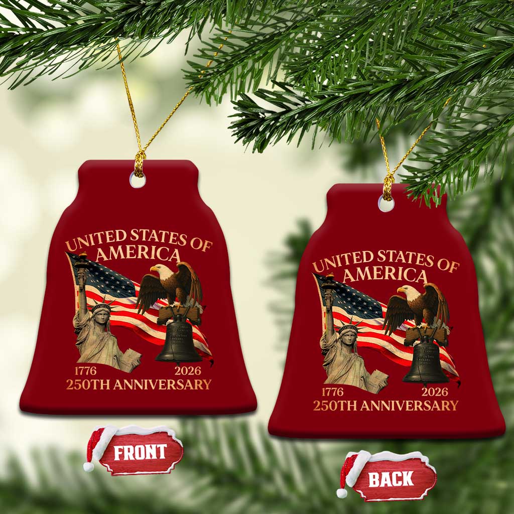 America's 250th Anniversary Ceramic Ornament United States Of America 250th Independence Day Freedom - Print Your Wear