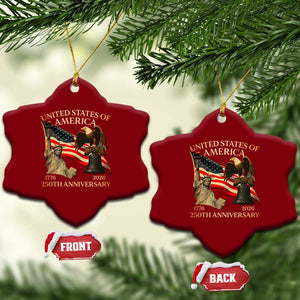 America's 250th Anniversary Ceramic Ornament United States Of America 250th Independence Day Freedom - Print Your Wear