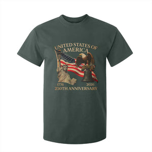 America's 250th Anniversary T Shirt For Kid United States Of America 250th Independence Day Freedom TS11 Dark Forest Green Print Your Wear