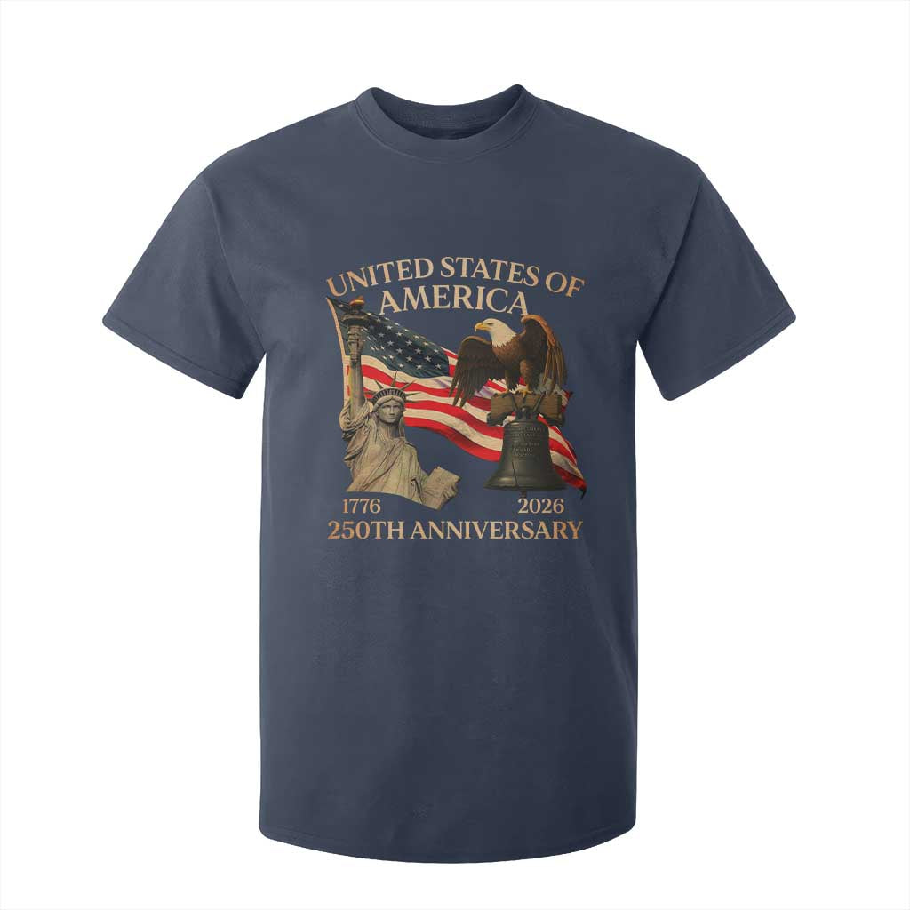 America's 250th Anniversary T Shirt For Kid United States Of America 250th Independence Day Freedom TS11 Navy Print Your Wear