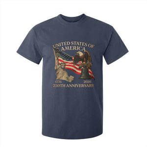 America's 250th Anniversary T Shirt For Kid United States Of America 250th Independence Day Freedom TS11 Navy Print Your Wear