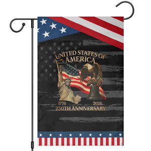 America's 250th Anniversary Garden Flag United States Of America 250th Independence Day Freedom TS11 Distressed Black Blue Print Your Wear
