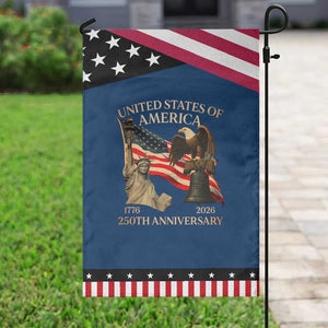 America's 250th Anniversary Garden Flag United States Of America 250th Independence Day Freedom TS11 Classic Blue Black Print Your Wear