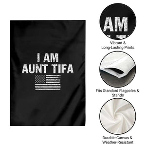 Funny I Am Aunt Tifa Garden Flag Political Satire Vintage American Flag TS11 Print Your Wear