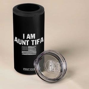 Funny I Am Aunt Tifa 4 in 1 Can Cooler Tumbler Political Satire Vintage American Flag TS11 Print Your Wear