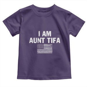 Funny I Am Aunt Tifa Toddler T Shirt Political Satire Vintage American Flag TS11 Purple Print Your Wear