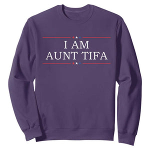 Funny I Am Aunt Tifa Sweatshirt Political Satire Stars And Stripes TS11 Purple Print Your Wear