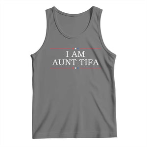 Funny I Am Aunt Tifa Tank Top Political Satire Stars And Stripes TS11 Black Heather Print Your Wear
