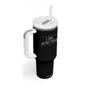 Funny I Am Aunt Tifa Tumbler With Handle Political Satire Stars And Stripes TS11 Print Your Wear