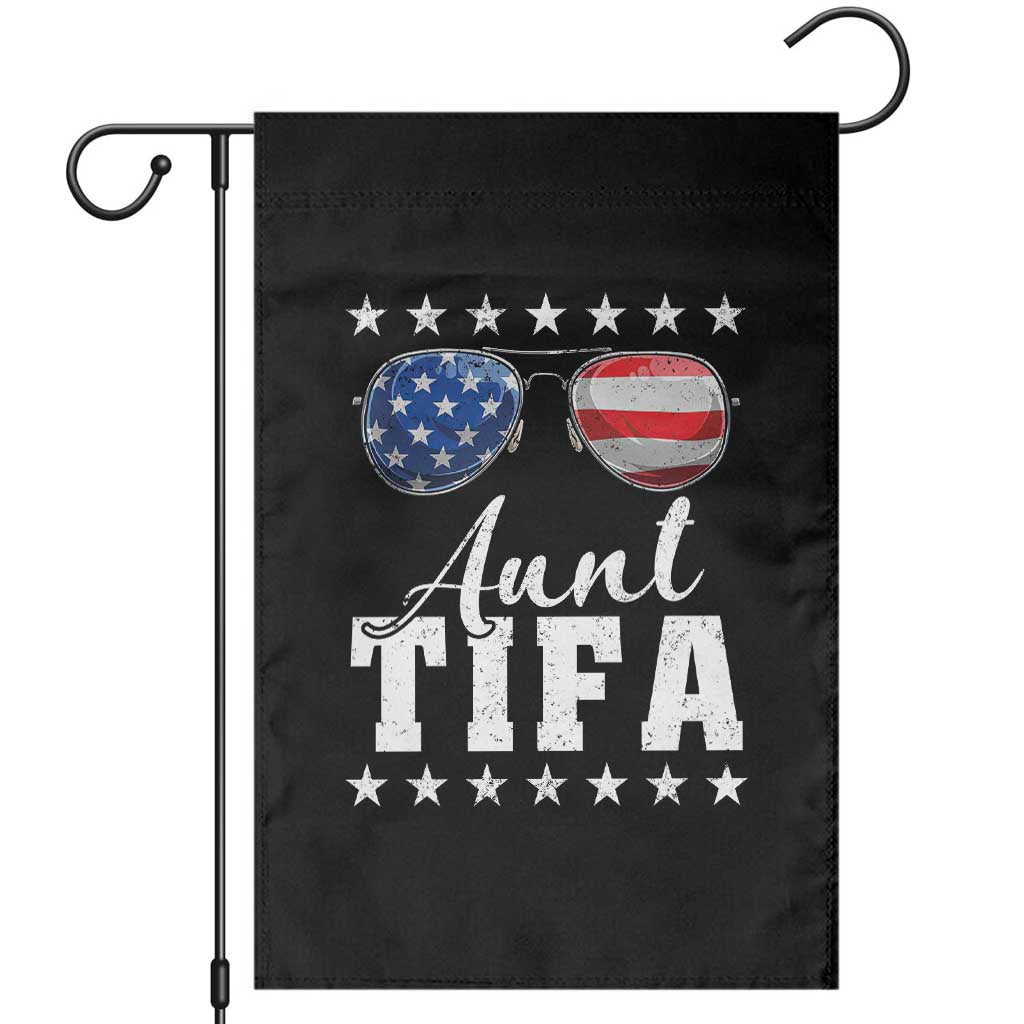 Funny Aunt Tifa Garden Flag Political Satire American Flag Sunglasses TS11 Black Print Your Wear