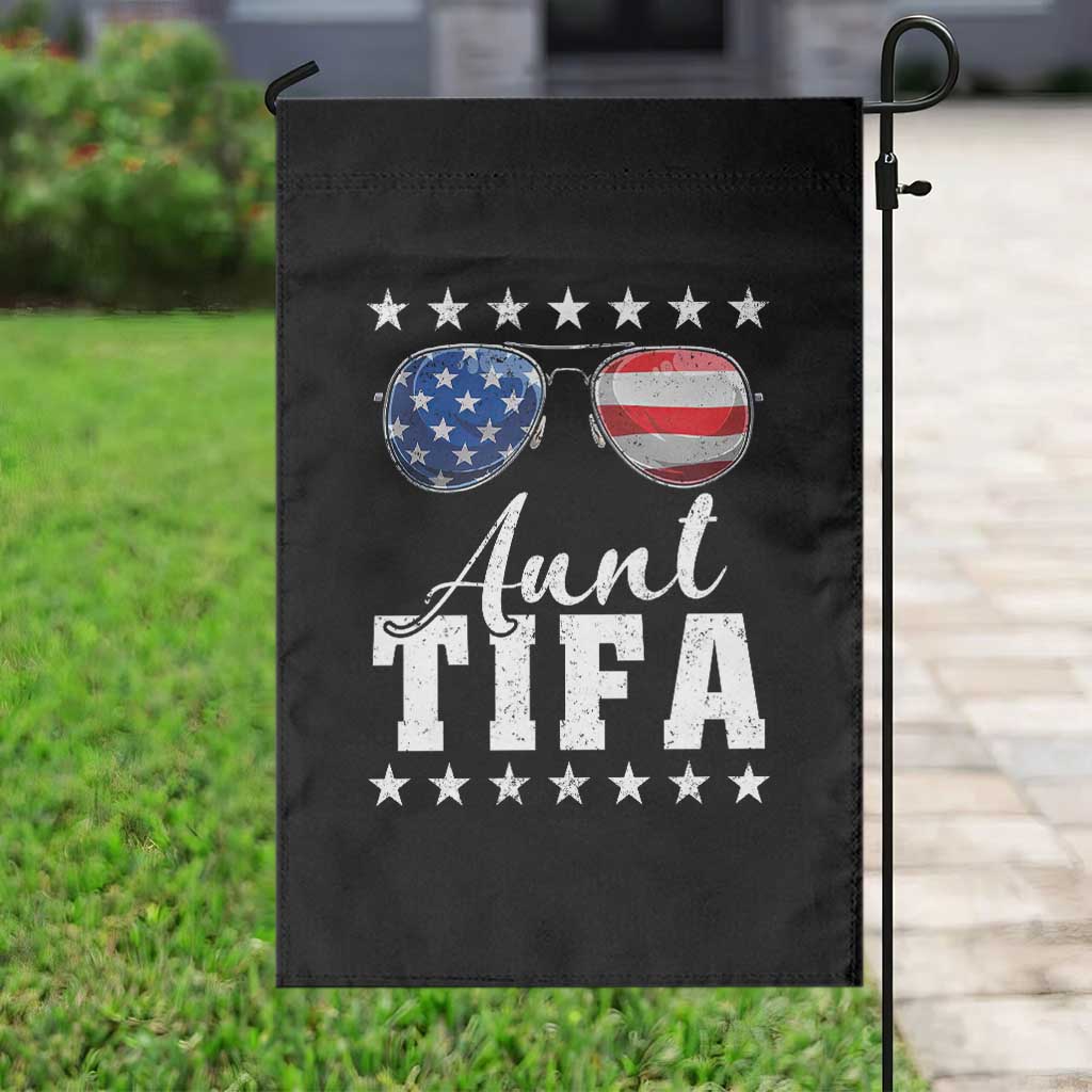 Funny Aunt Tifa Garden Flag Political Satire American Flag Sunglasses TS11 Print Your Wear